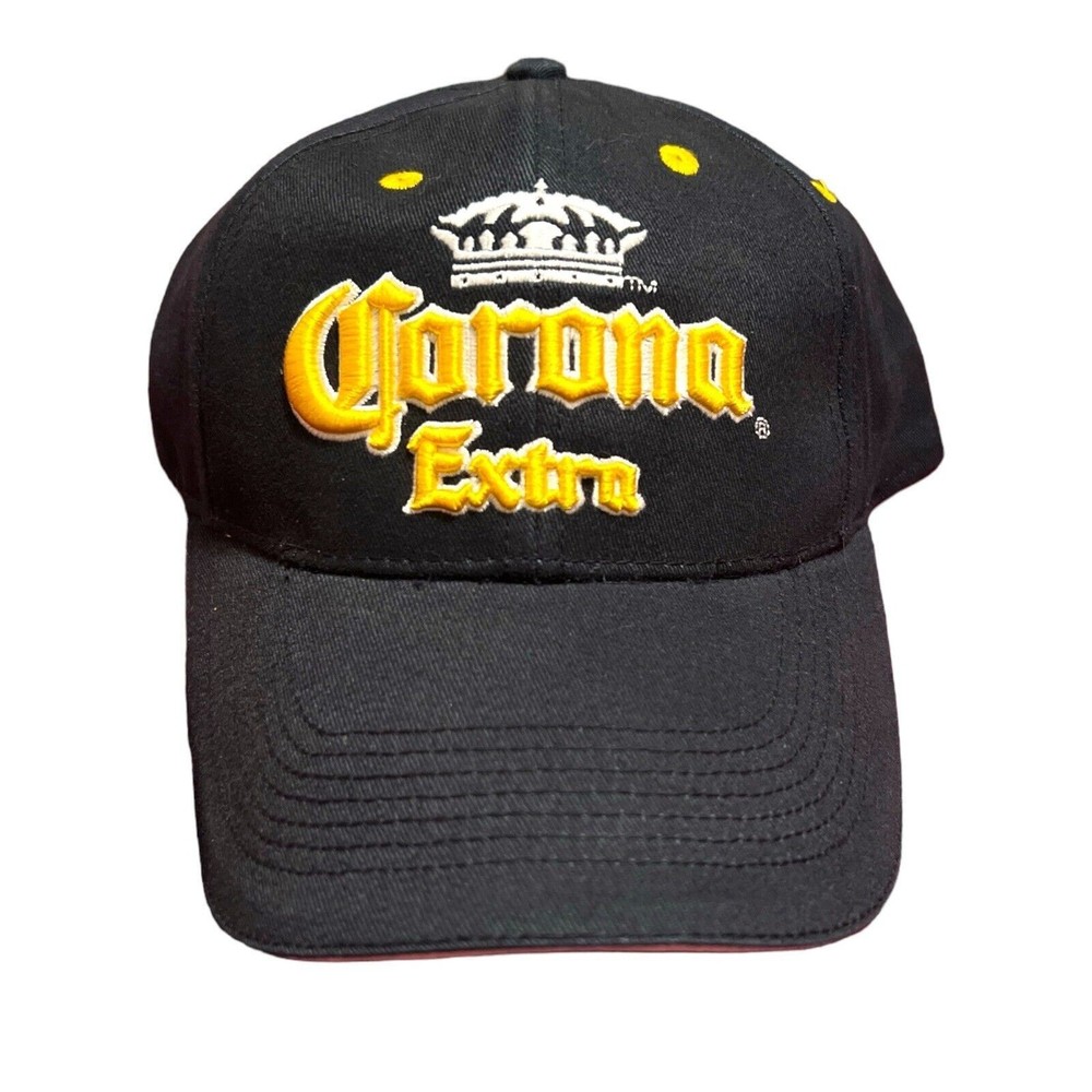 Corona Extra 3D Embroidered Adjustable Hat Baseball Cap Navy Blue Yellow